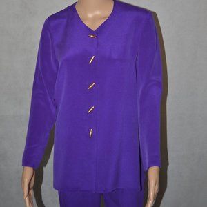 (FABULOUS ) SHOMI PETITES PURPLE TWO PIECE PANTS SUIT SIZE 4